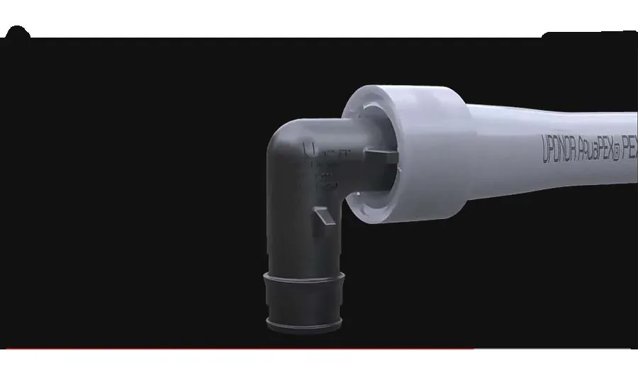 PEX-A elbow fitting with expansion ring, from our Rancho Santa Margarita guide: Hot Water Recirculation Pumps for Rancho Santa Margarita Homes